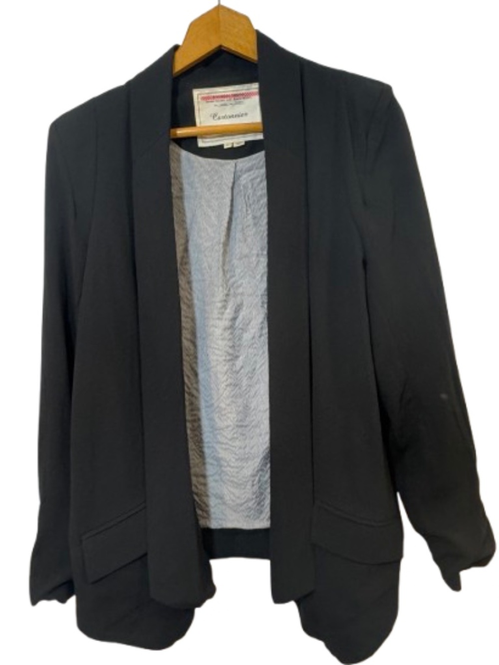 Cartonnier Anthropologie Women's Med Long Sleeved Open Front Lightweight Blazer